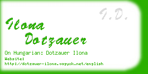 ilona dotzauer business card